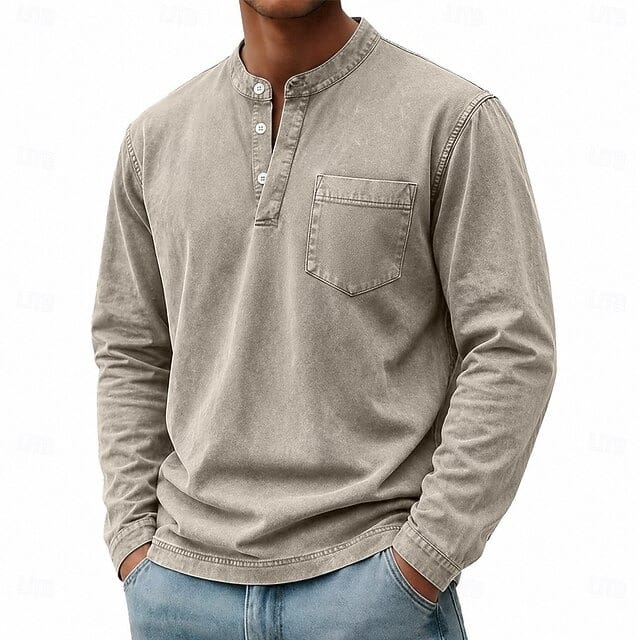 Fulvio | Henley à manches longues avec poche