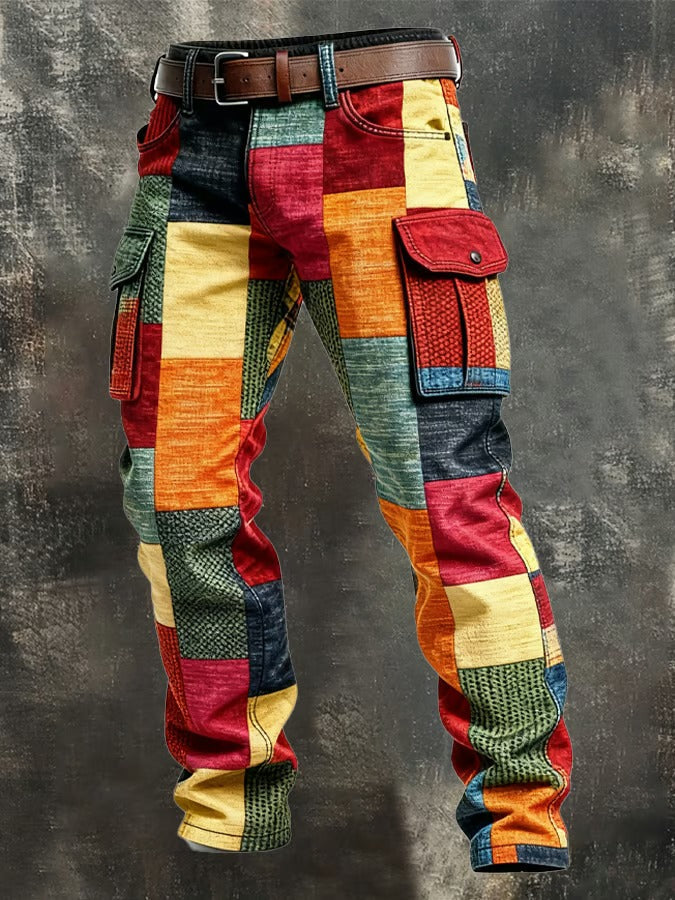Italo | Pantalon cargo patchwork