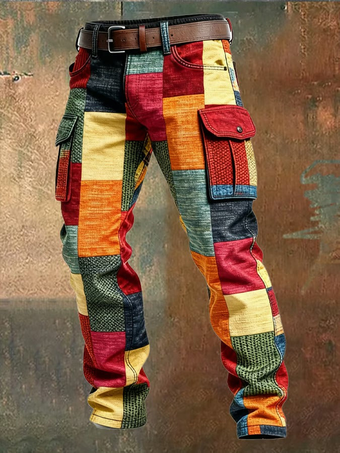 Italo | Pantalon cargo patchwork