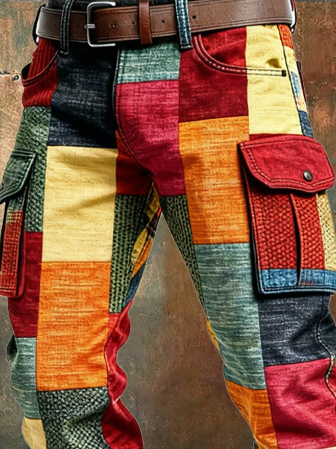 Italo | Pantalon cargo patchwork