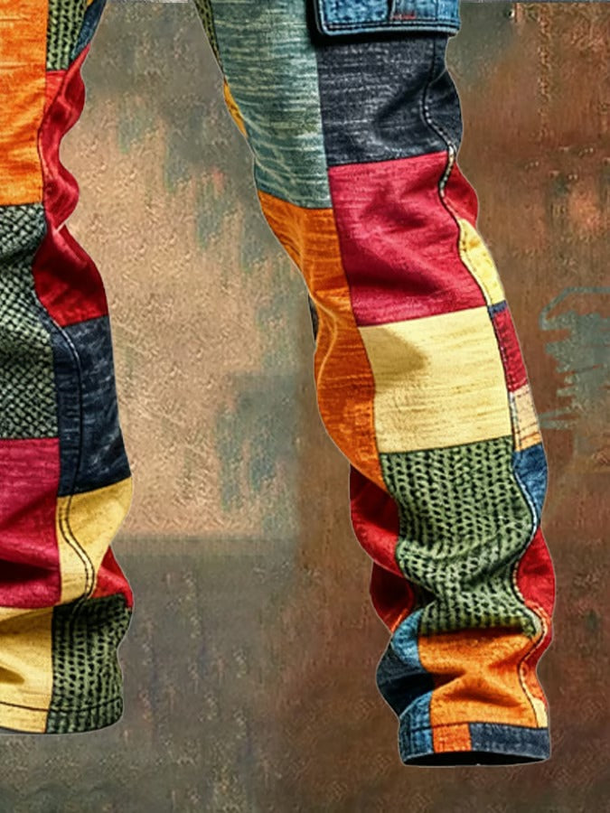 Italo | Pantalon cargo patchwork