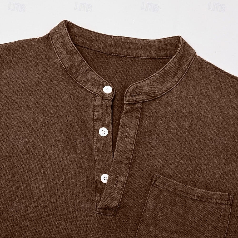 Fulvio | Henley à manches longues avec poche