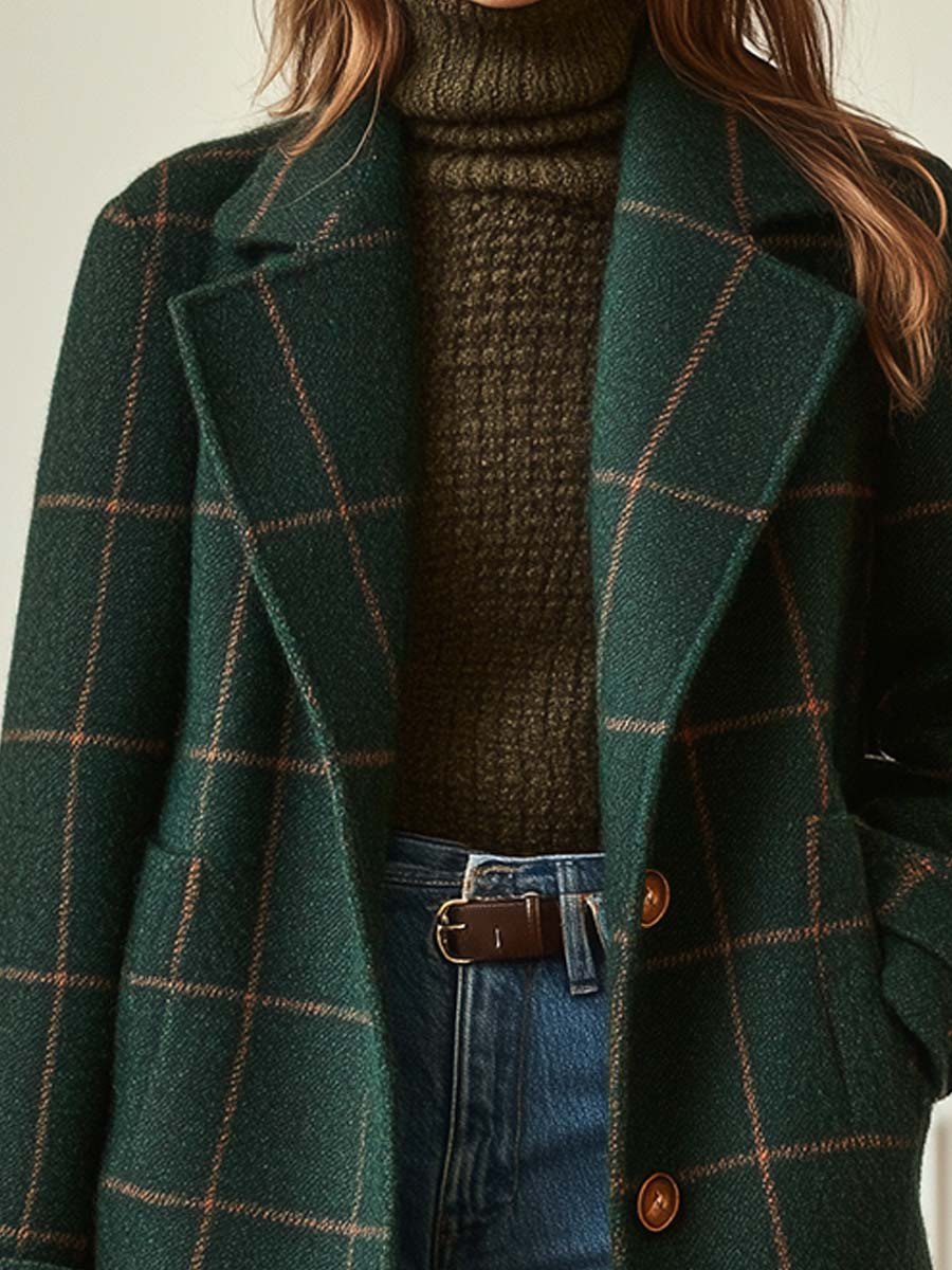 Titia | Manteau élégant à carreaux