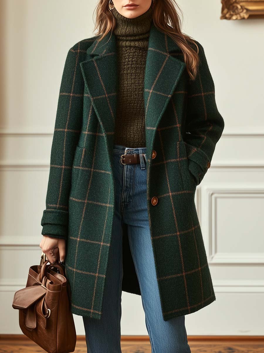 Titia | Manteau élégant à carreaux