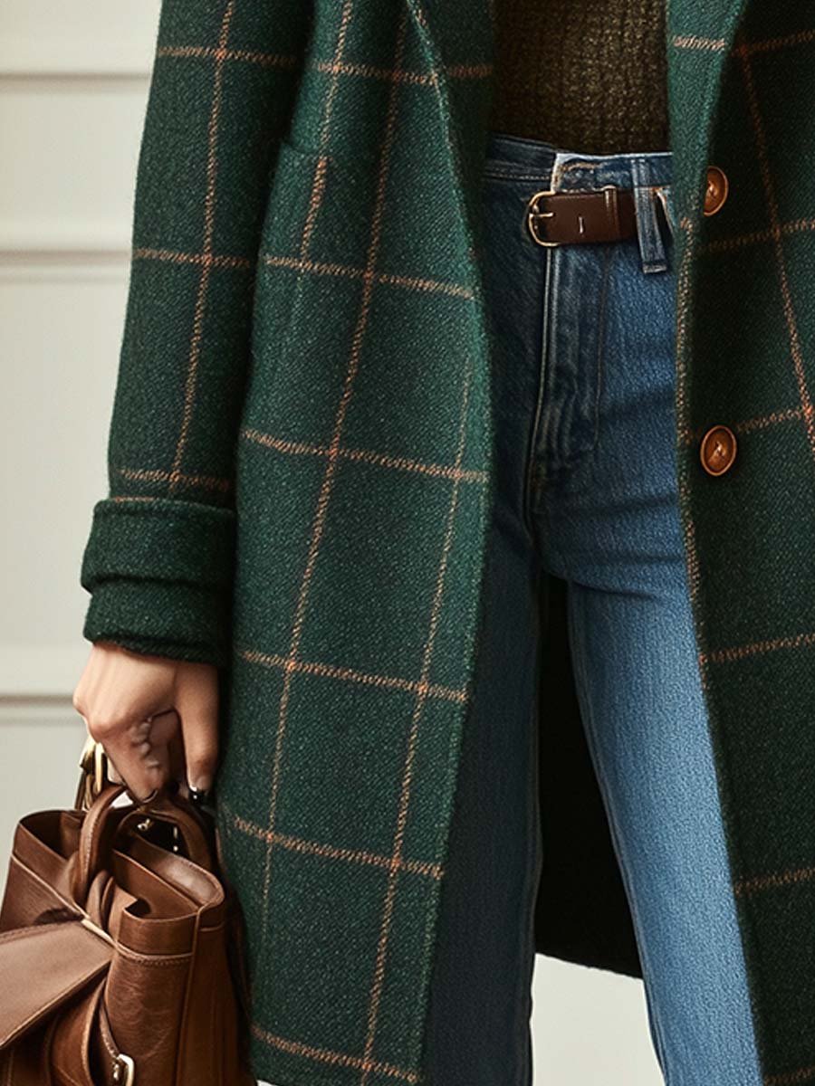 Titia | Manteau élégant à carreaux