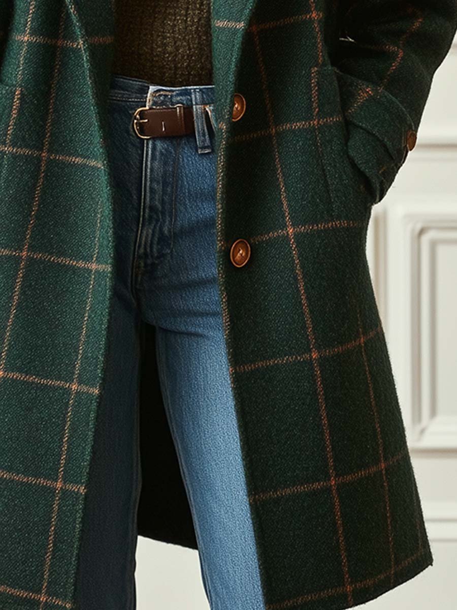 Titia | Manteau élégant à carreaux