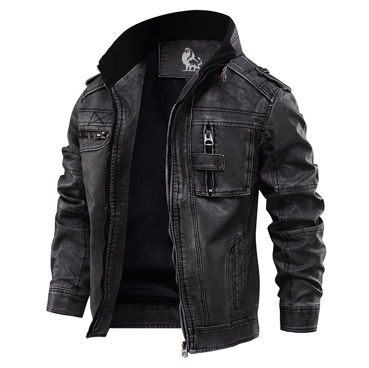 Bruno | Blouson motard en similicuir