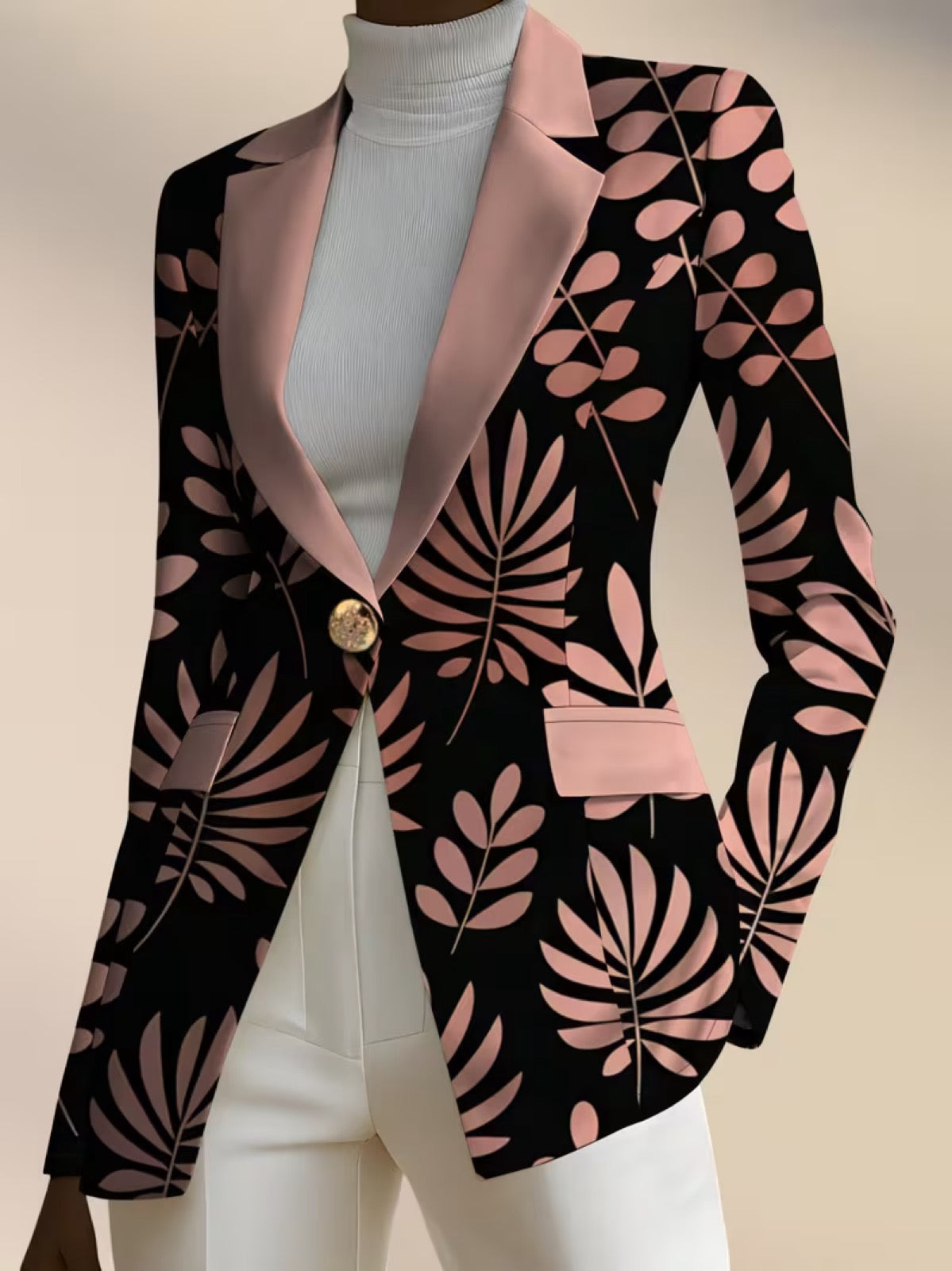 Odaya™ | Blazer feuilles roses