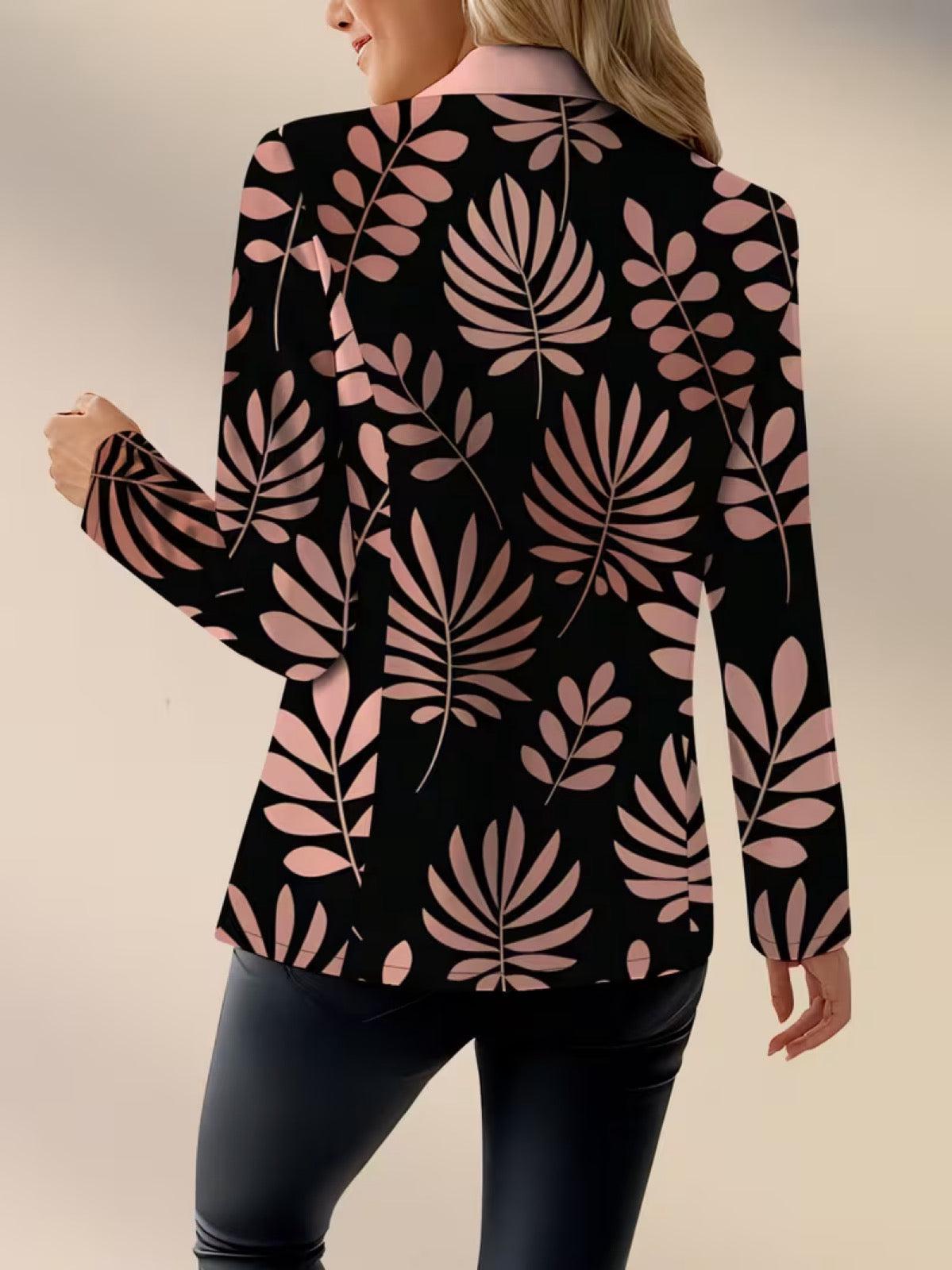Odaya™ | Blazer feuilles roses