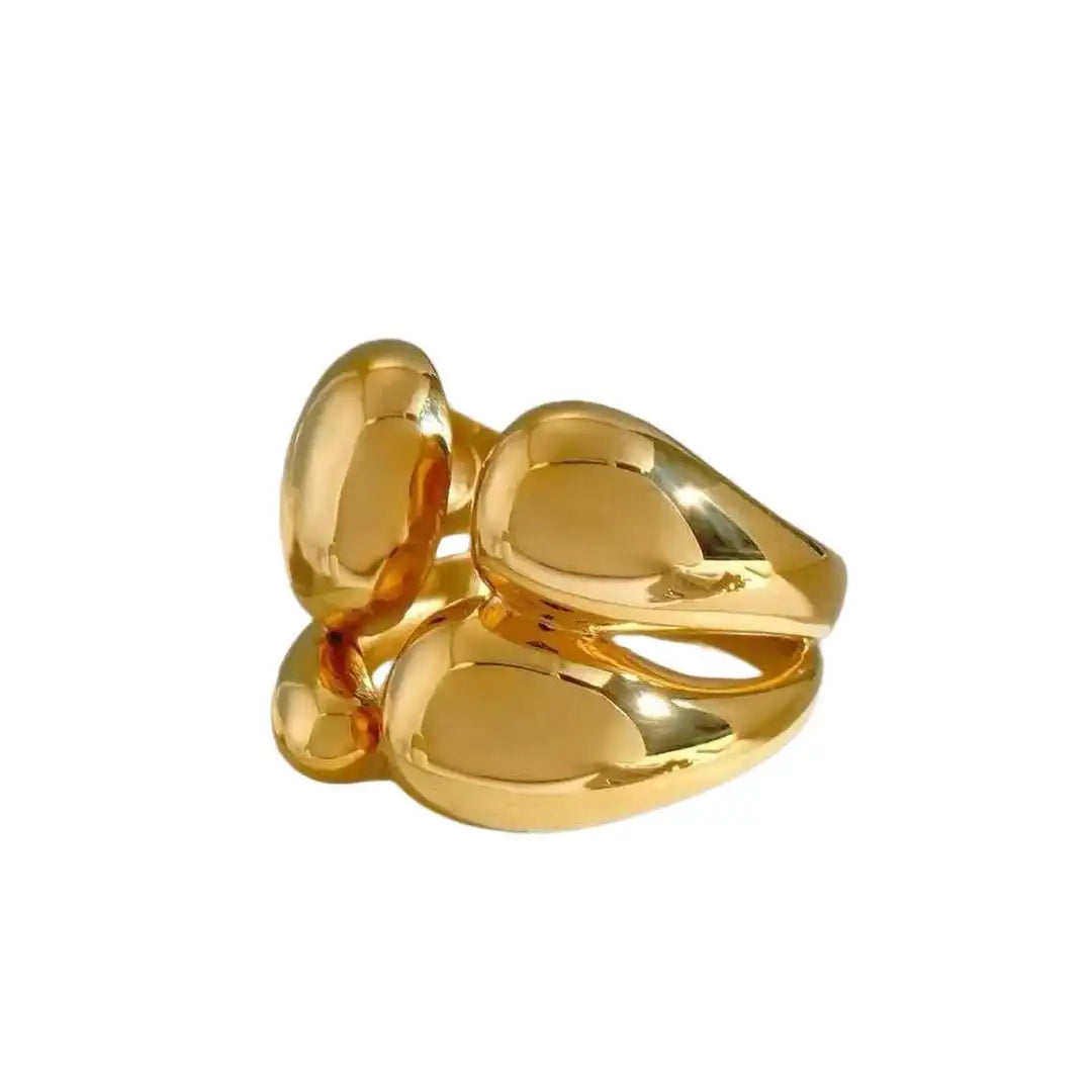 Bague empilable bicolore or et argent