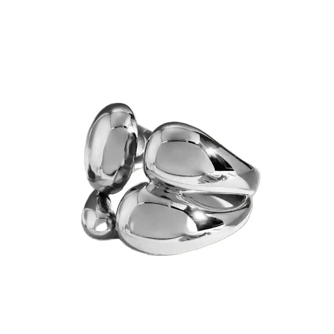 Bague empilable bicolore or et argent
