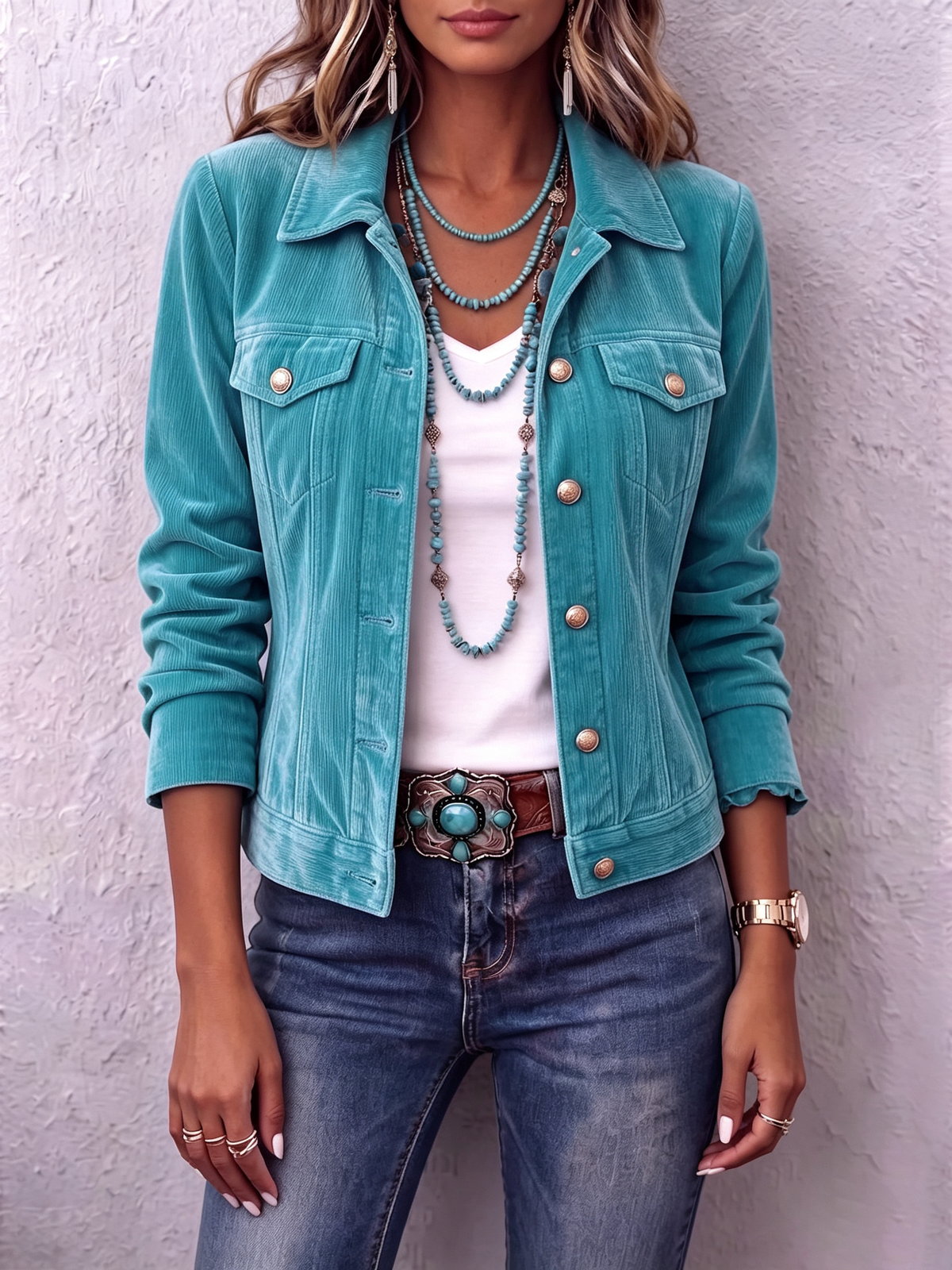 Dianne | Veste en velours d'inspiration bohème vintage