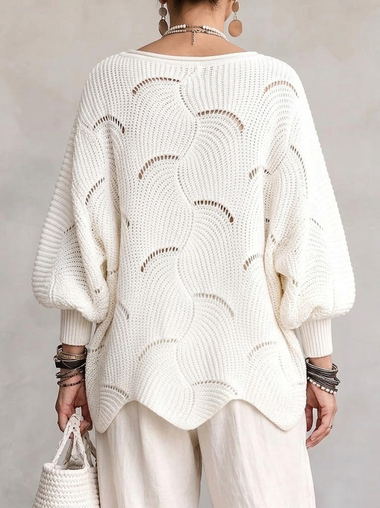 Marjanneke | Chandail ajouré à motif de vagues
