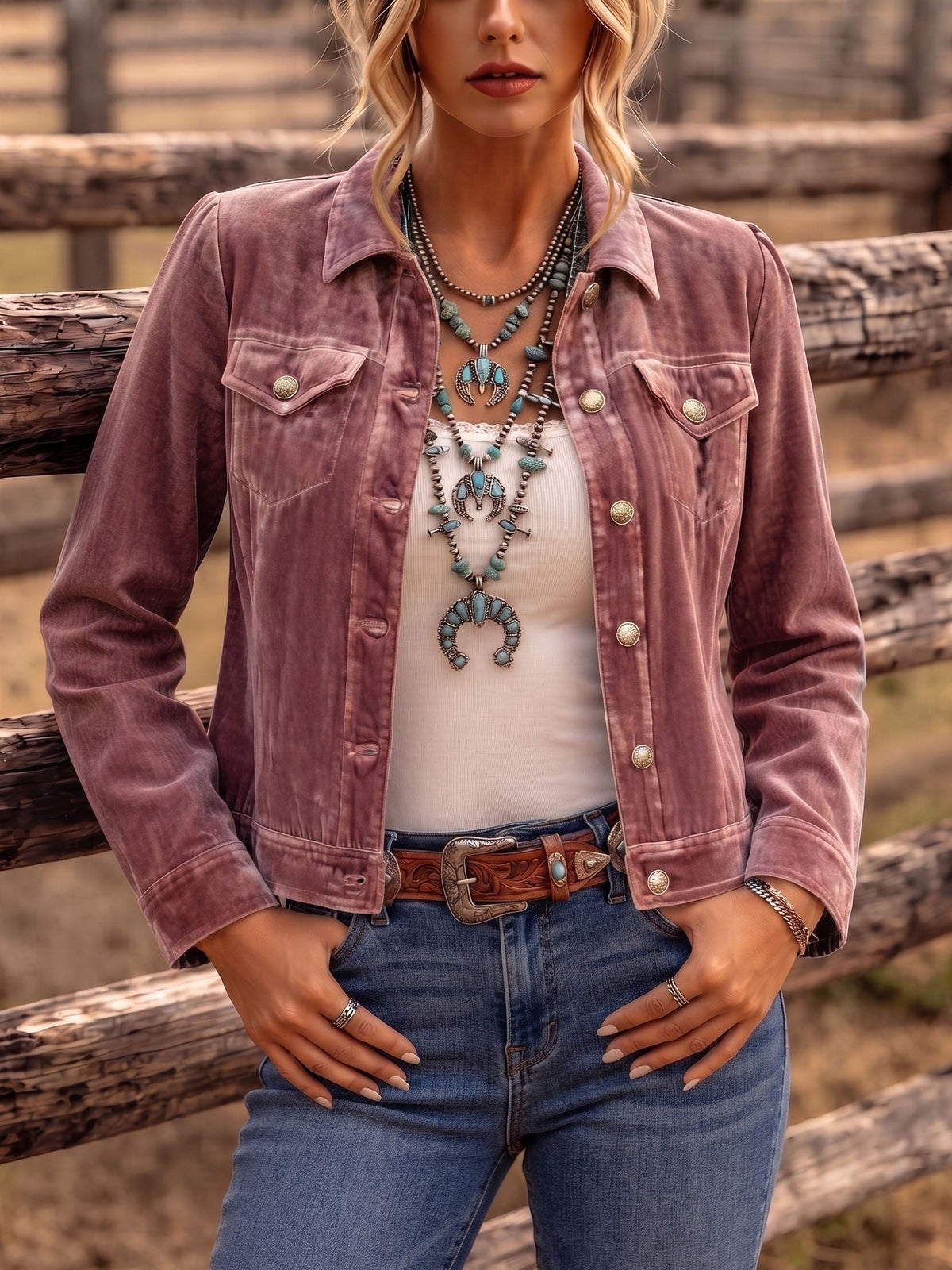 Dianne | Veste en velours d'inspiration bohème vintage