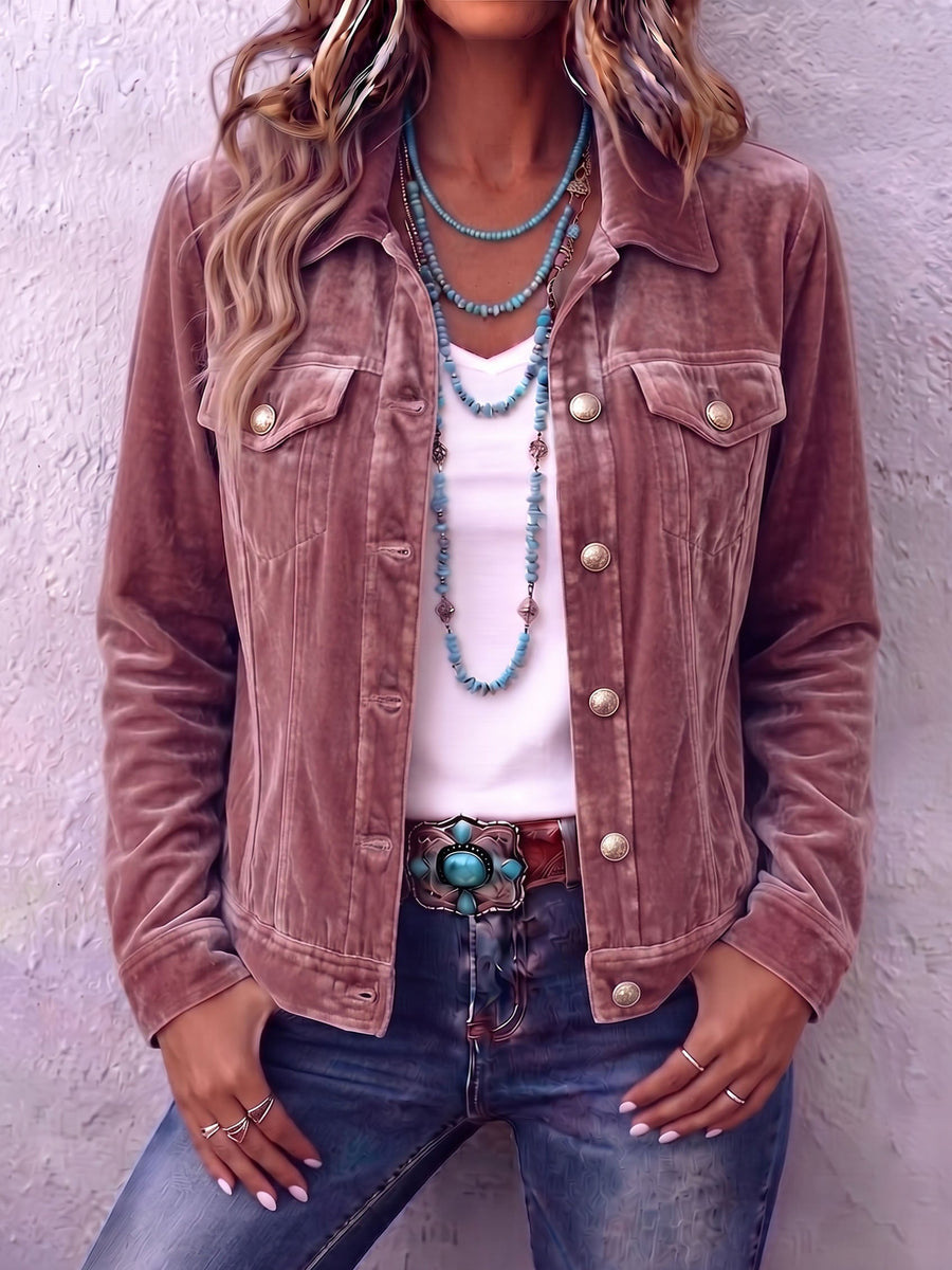 Dianne | Veste en velours d'inspiration bohème vintage