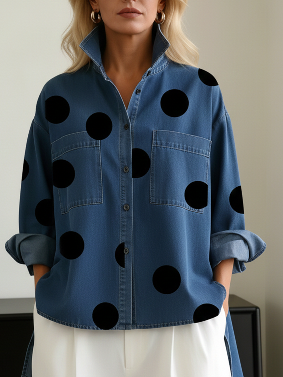 Peggy | Chemise ample à pois pour femme
