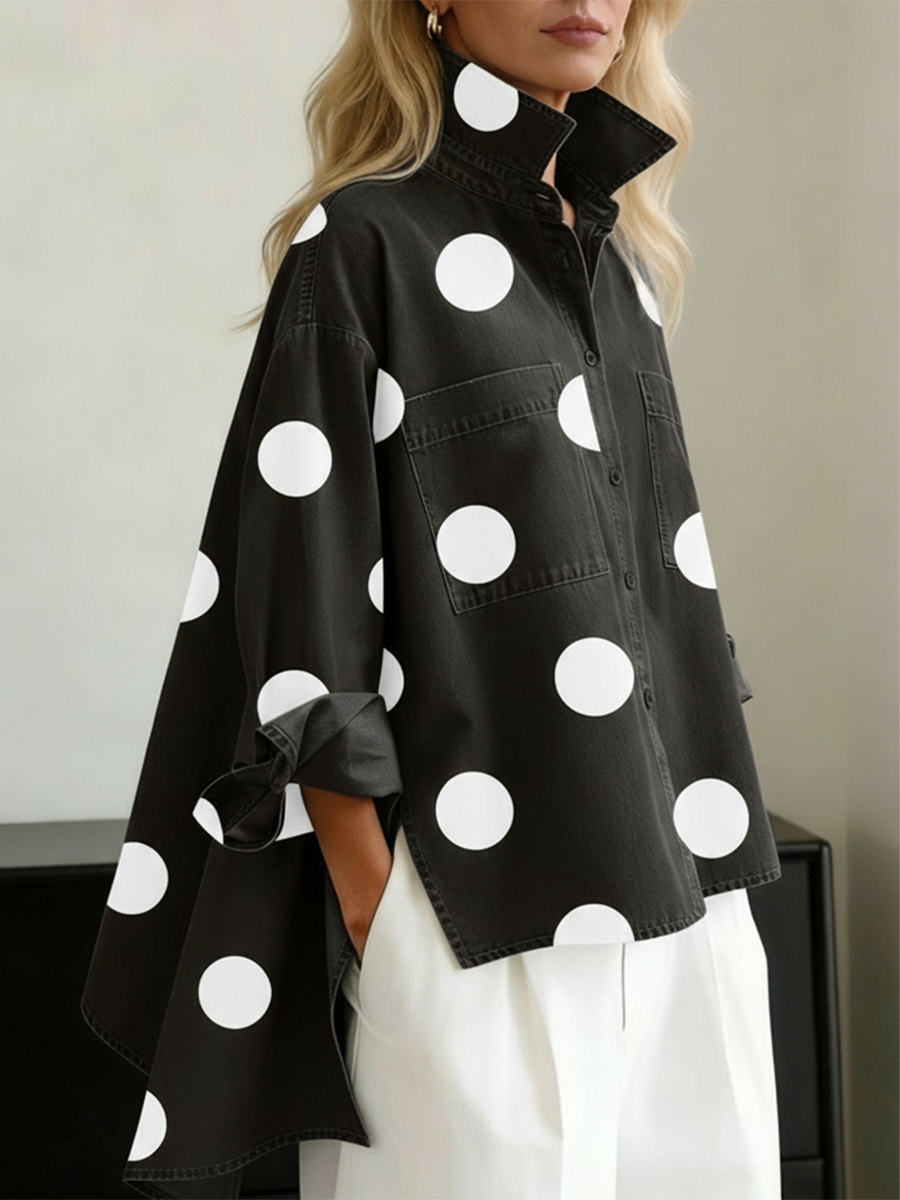 Peggy | Chemise ample à pois pour femme