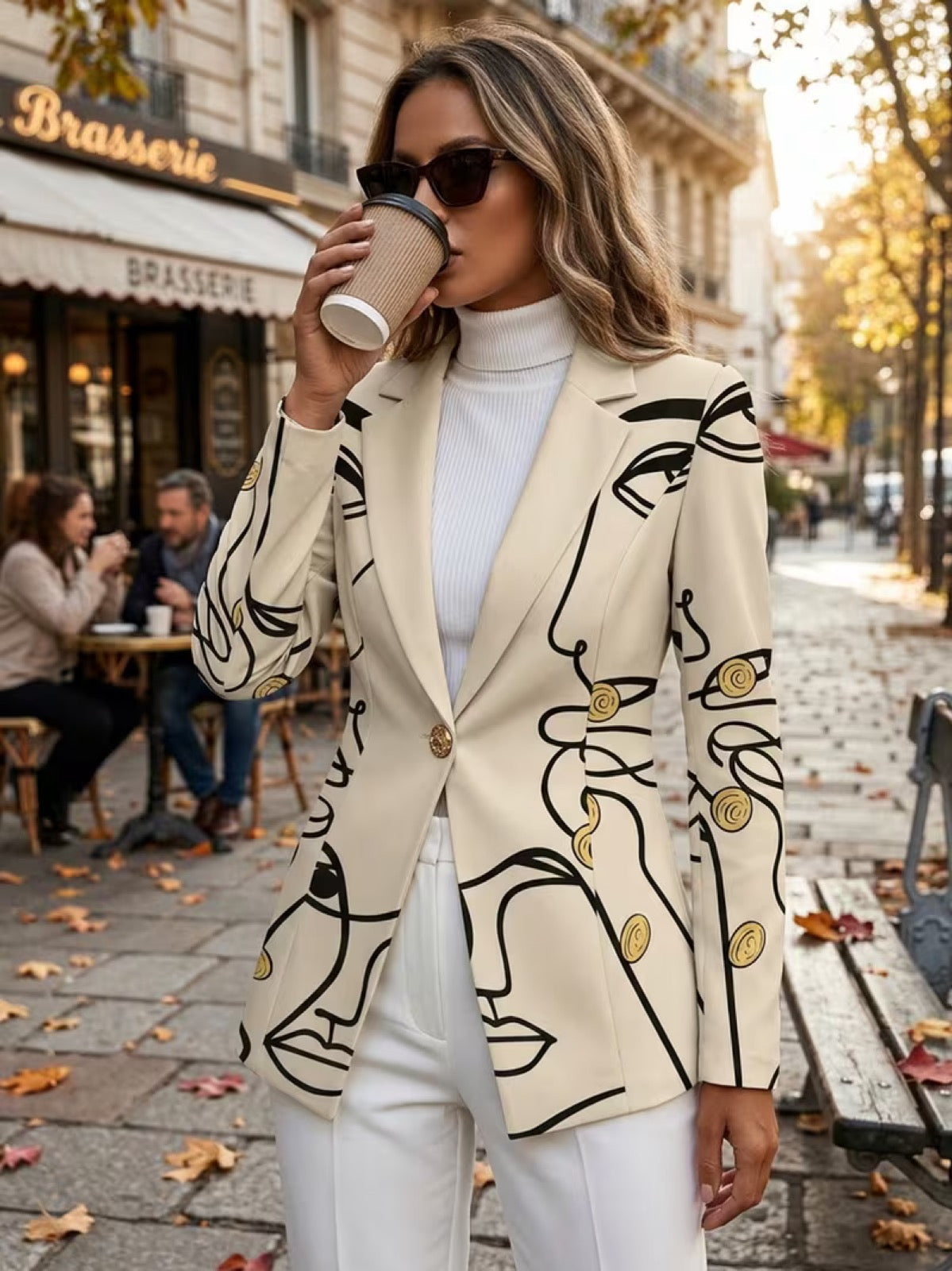 Philippine™ | Blazer dessin au trait