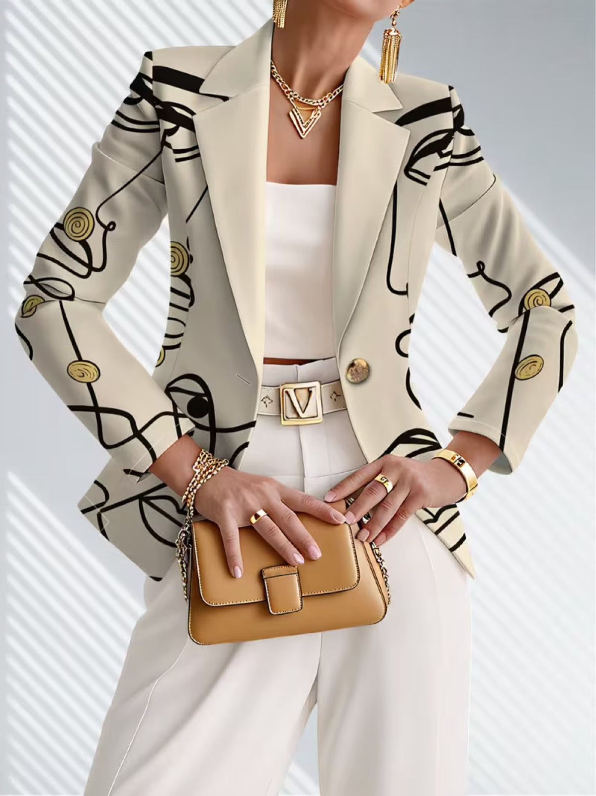 Philippine™ | Blazer dessin au trait