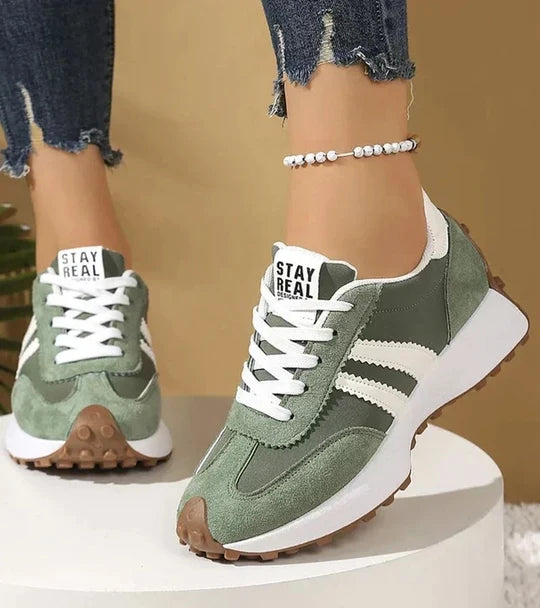 Cecilie™ | Espadrilles rétro à rayures avec lacets