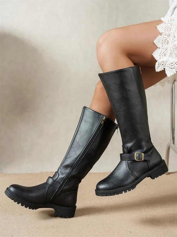 Elise™ | Bottes hautes élancées à fermeture éclair latérale