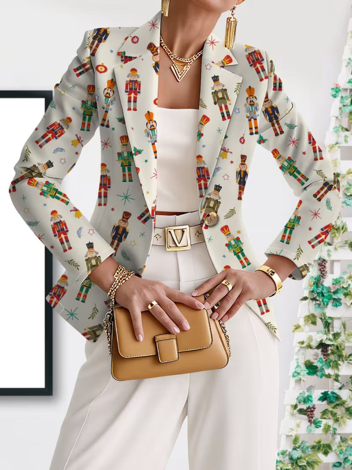 Vivenne™ | Blazer imprimé casse-noisettes