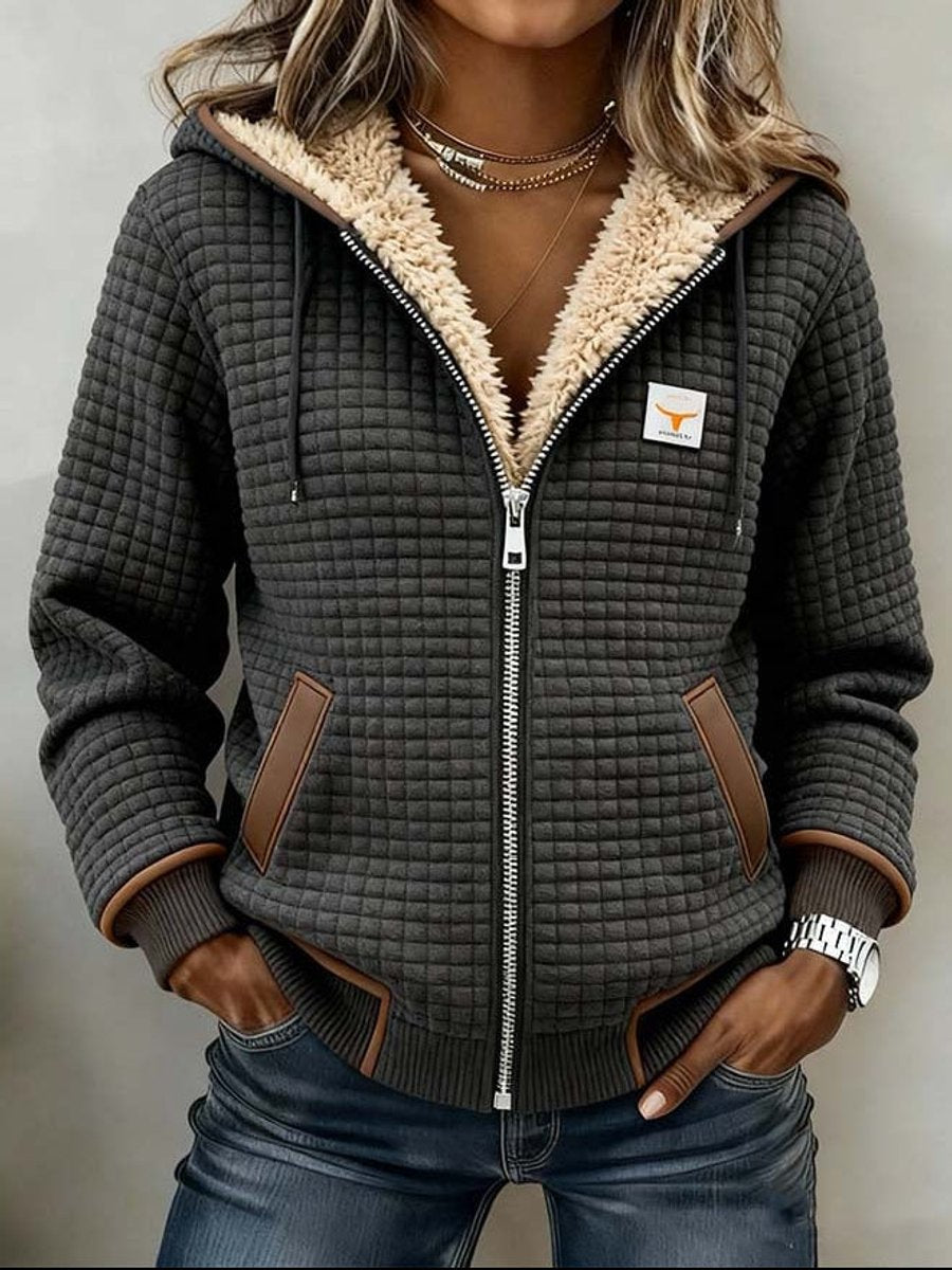 Kendra | Veste matelassée confortable à capuchon et fermeture éclair