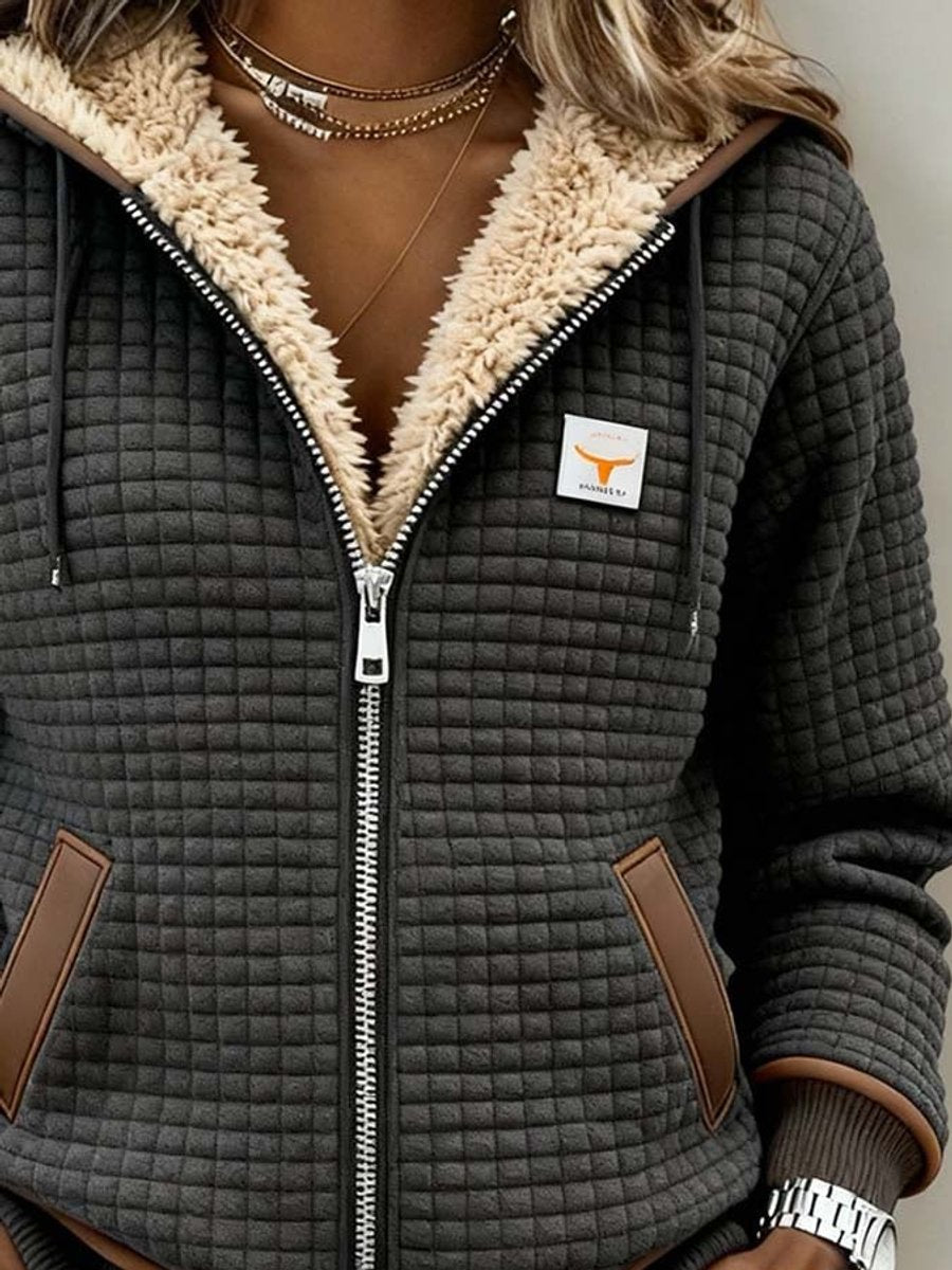 Kendra | Veste matelassée confortable à capuchon et fermeture éclair
